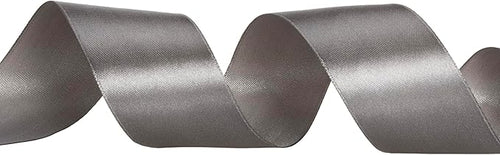 1 1/2 Inch Steel Gray Solid Satin Ribbon, 50 Yards Craft Fabric Ribbon - Image 2