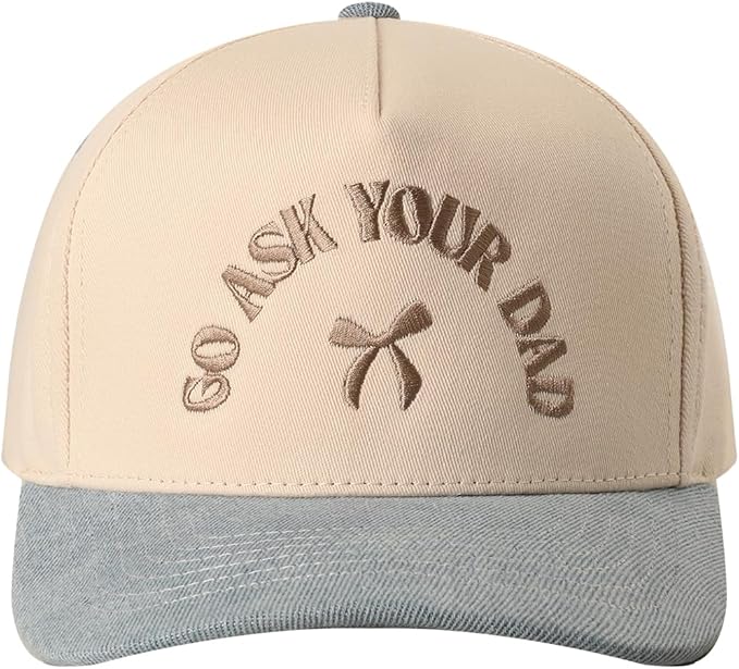 MIRMARU Two-Tone Vintage Canvas Trucker Hats for Men & Women, Adjustable Size Baseball Caps with Trendy Embroidered Design
