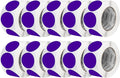 Perco Purple 3-Inch Perforated Circle Dot Sticker Labels — 10 Rolls, 000 Round by Perco