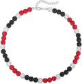 QINJIEJIE Baseball Necklace for Men Glitter Bling Rhinestone Beaded Collection Necklace for Women 16/18in Inspired Sports Jewelry Baseball Chain Cool Gifts for Baseball Players Team Lovers