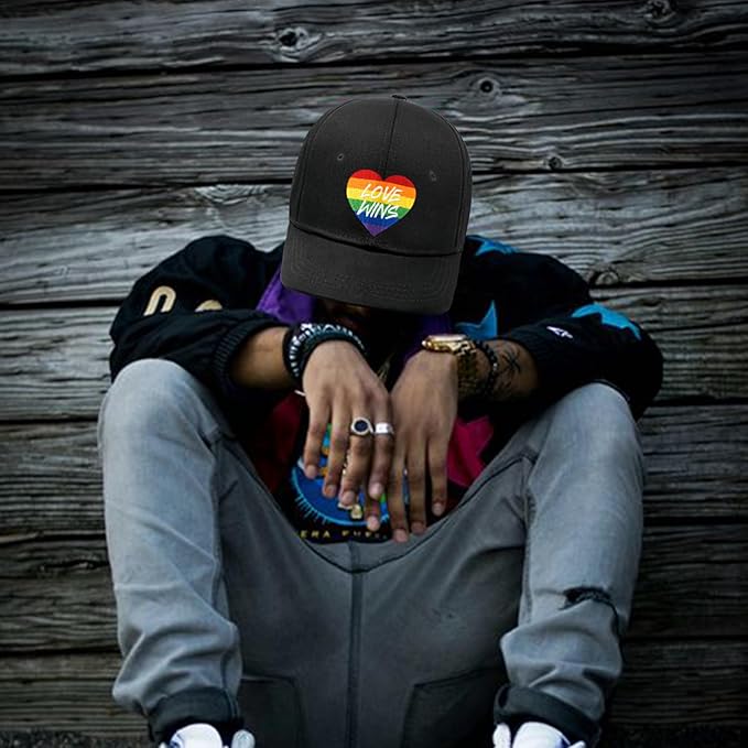 Gay Pride Rainbow Trucker Hat for Men and Women LGBT Embroidered Adjustable Washable LGBTQ Baseball Cap Gifts