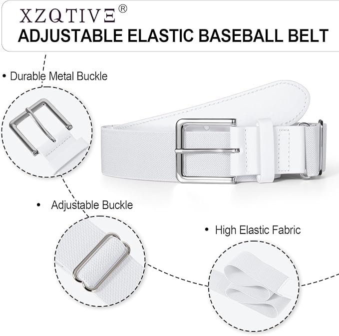 XZQTIVE Baseball Softball Socks and Baseball Softball Belt Combo Set Knee-High Soccer Socks for Kids Youth Adult