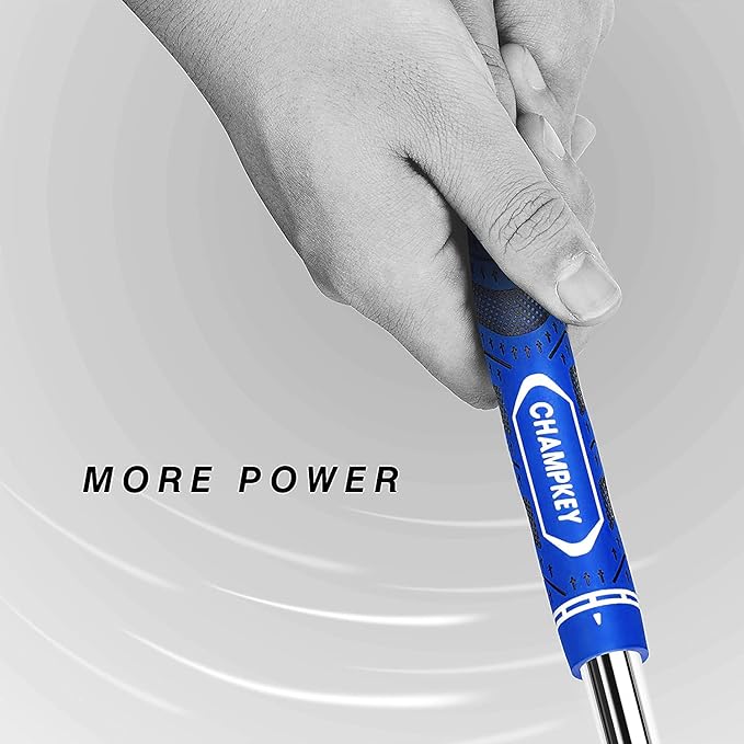 CHAMPKEY Premium Hybrid Golf Grips 13 Pack with All Repair Kits - All Weather Performance Golf Club Grips - High Traction and Control Half Corded Golf Grips for Men