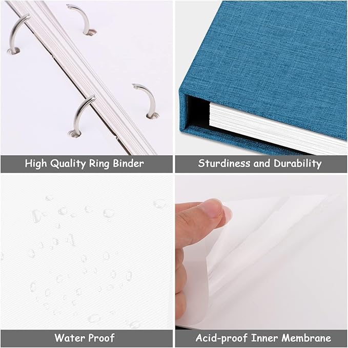 Zesthouse Large 18In Photo Album Self Adhesive 60 Pages, 3-Ring Scrapbook - Image 5