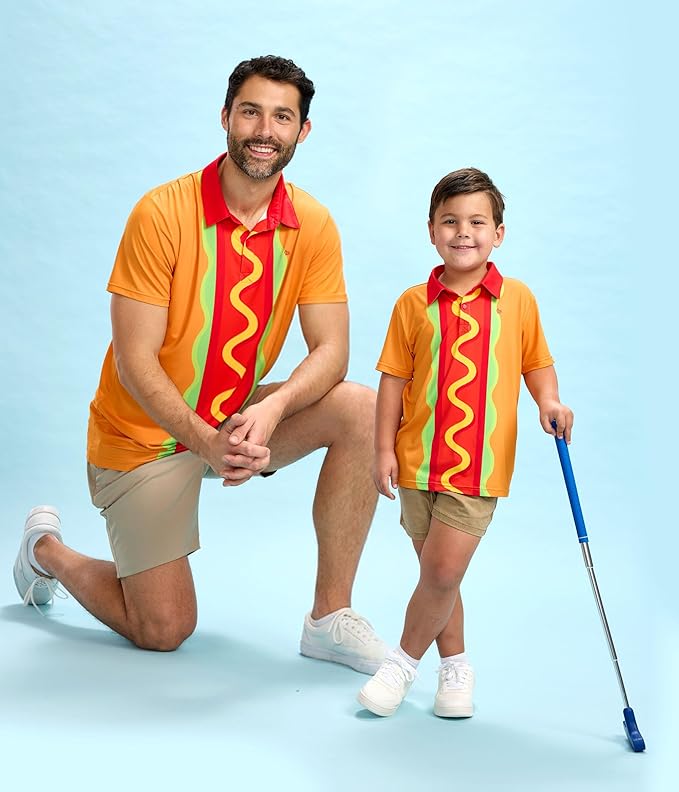 Tipsy Elves Kids and Toddlers Golf Shirts - Athletic Comfort Fit with Quick Dry Material