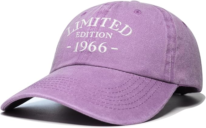 60th Birthday Gifts for Men Women, 60 Year Old Gifts Ideas, Adjustable Washed Cotton Embroidered Baseball Cap