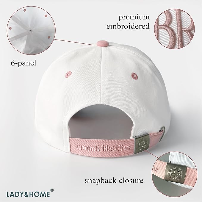 LADY&HOME Bride Baseball Hat,Bach Party Decorations,Bridal Shower Accessory,Bride to Be Gift,Bridesmaid Favor