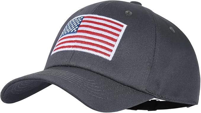 IIN American Flag Baseball Cap for Men Women Low Profile USA Army Tactical Operator Military Plain Dad Hat
