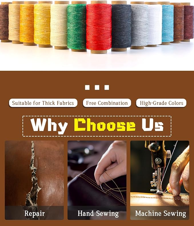 DIUDUS 218 Yards Upholstery Thread, Heavy Duty Sewing Kit - Image 5