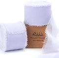 Ribbli Lilac Purple Chiffon Ribbon 1-1/2 inch x 20 Yard Handmade Fringe Chiffon by Ribbli
