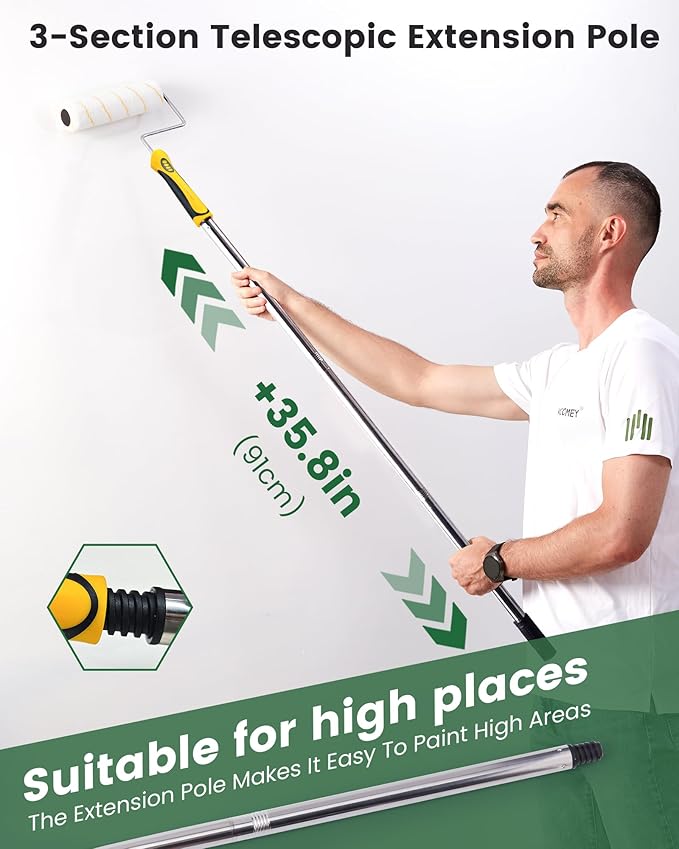 VOOMEY Paint Roller Kit with Extension Pole - Image 3