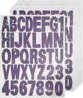 Starboling Letter Stickers, 2 inch 8 Sheets Purple Alphabet Sticker, Self by Starboling