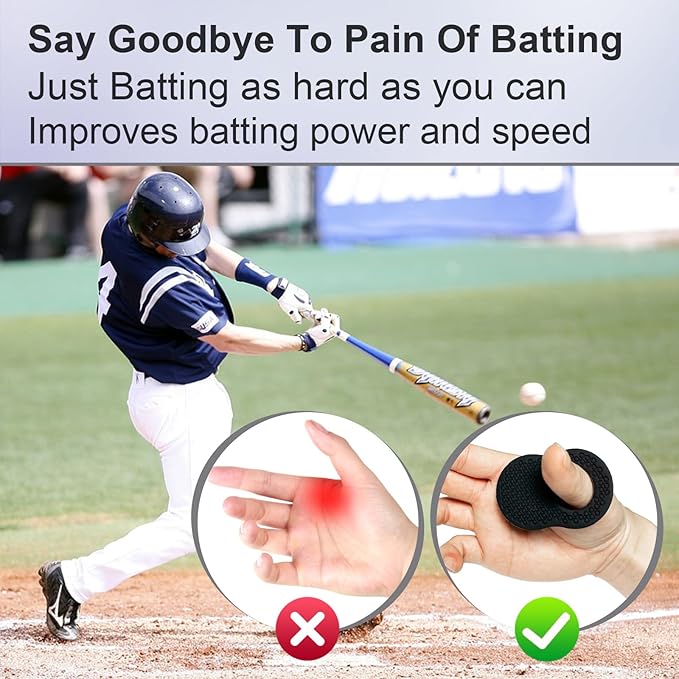 2 Pack Baseball Thumb Guard for Pro Batters, Hitter Training Aid, Thumb Guard Baseball & Softball Baseball Batting Grip Baseball Accessories Baseball Training Equipment Reduce Bat Sting