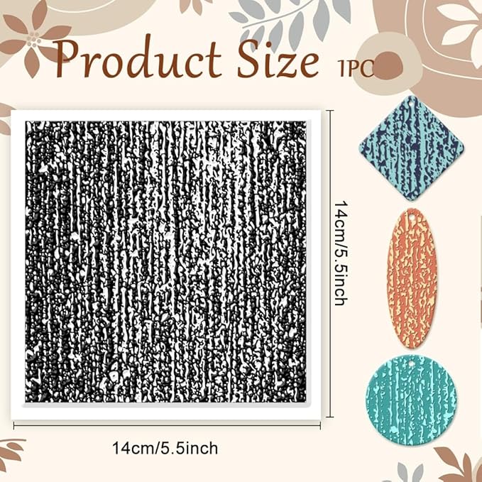 CHGCRAFT Polymer Clay Texture Sheets Sandpaper Texture Silicone Clay Texture - Image 2