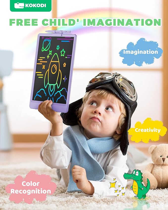 KOKODI LCD Writing Tablet, 10 Inch Colorful Toddler Doodle Board Drawing Tablet - Image 5