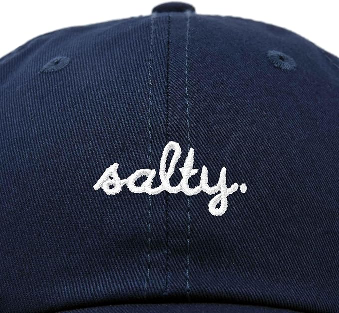 DALIX Salty Embroidered Cotton Beach Baseball Cap Adjustable Dad Hat Womens