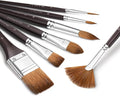 Sable Watercolor Brushes Professional, Fuumuui 7Pcs Sable Brush Set Variety by FUUMUUI