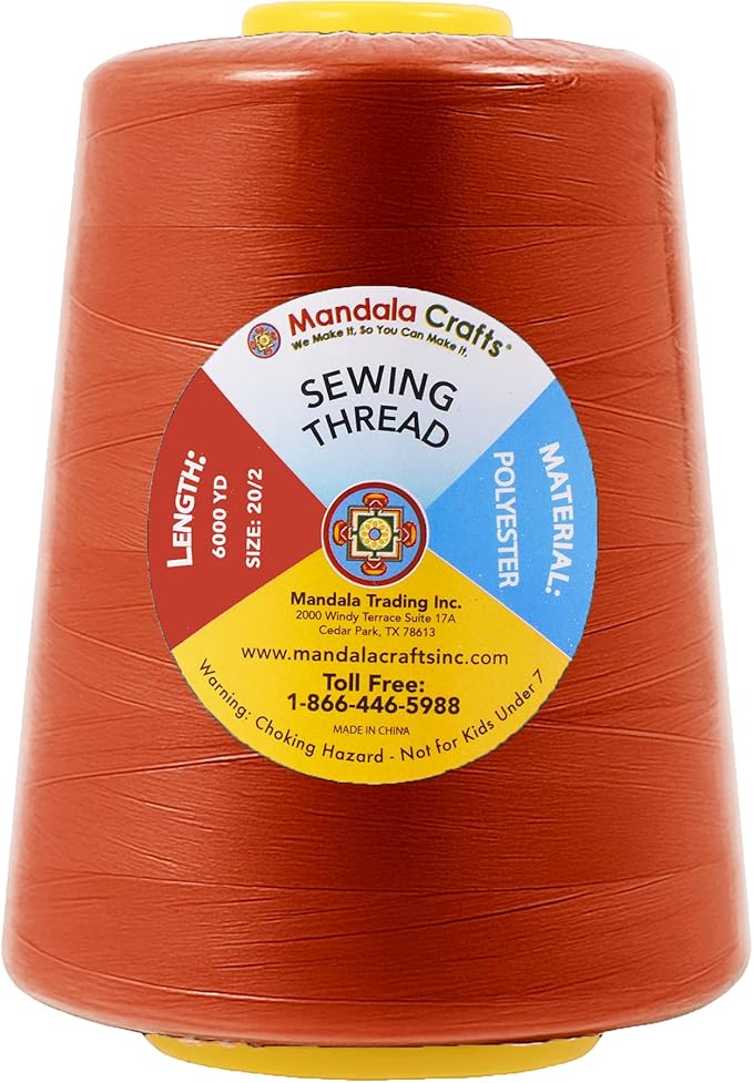 Mandala Crafts 4 Pack of Serger Threads Cones Spools - Image 4