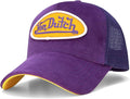 Von Dutch Unisex Trucker Hat - Velvet Curved Bill Mesh Back Retro Classic Adjustable Snapback Baseball Cap for Men and Women