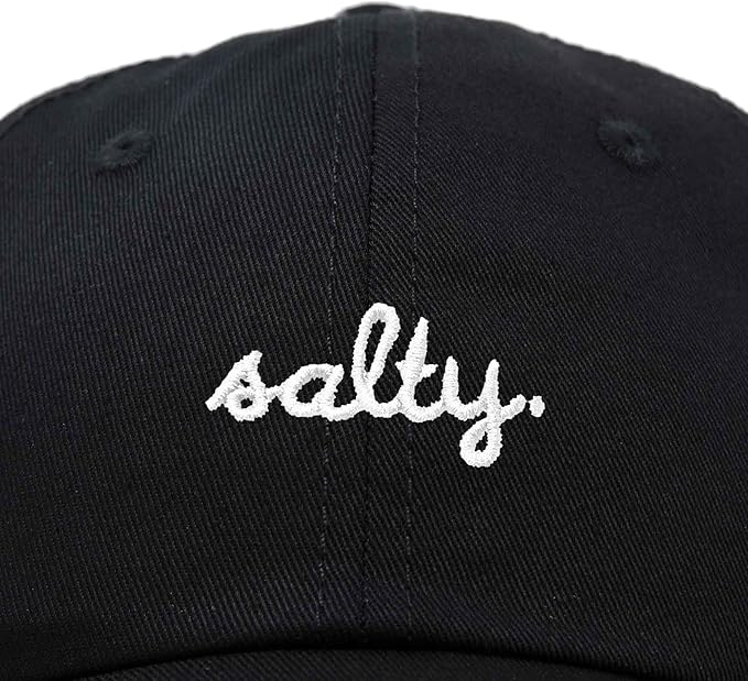 DALIX Salty Embroidered Cotton Beach Baseball Cap Adjustable Dad Hat Womens
