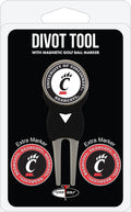 Team Golf NCAA Divot Tool with 3 Golf Ball Markers Pack, Markers are Removable Magnetic Double-Sided Enamel