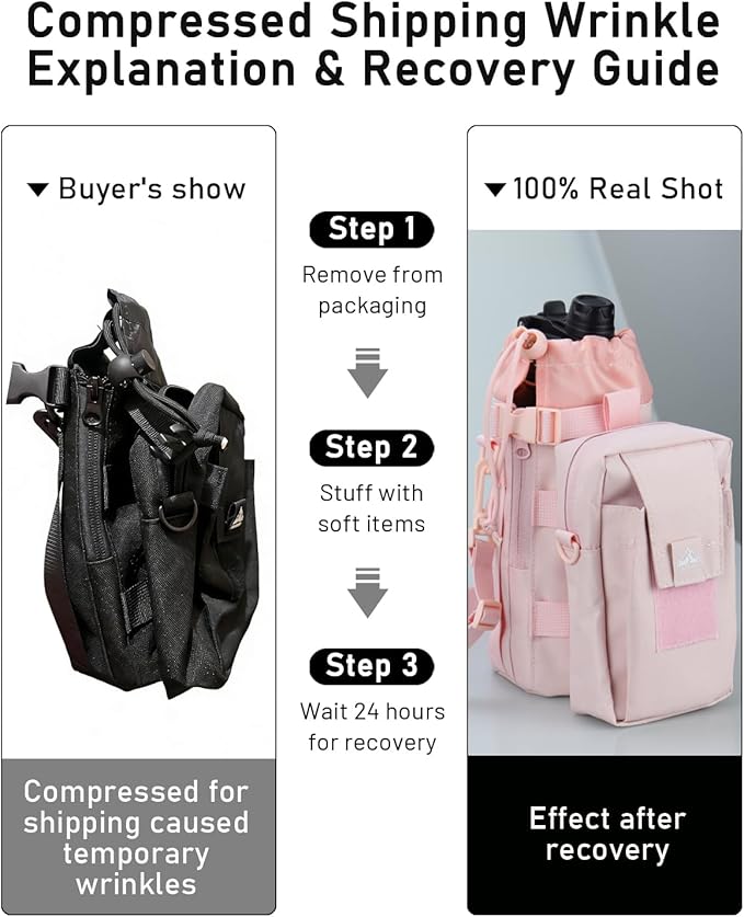 Nefeeko Magnetic Gym Bag, Water Bottle Holder with Phone Pouch, Adjustable Sling Strap, Detachable 2-in-1 Design, Gym Accessories for Men and Women, Water Bottle Bag for Fitness, Sports, Travel