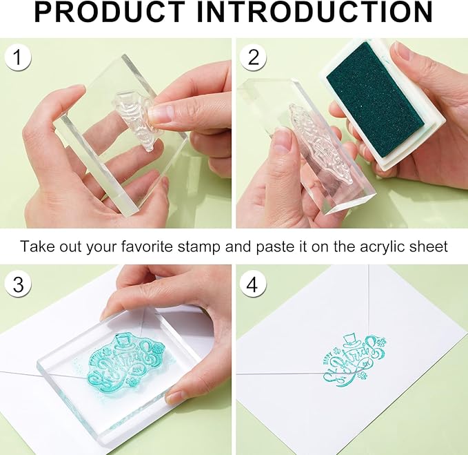 Whaline 5 Sheet St. Patrick's Day Clear Stamps Wreath Shamrock Lucky Words - Image 3