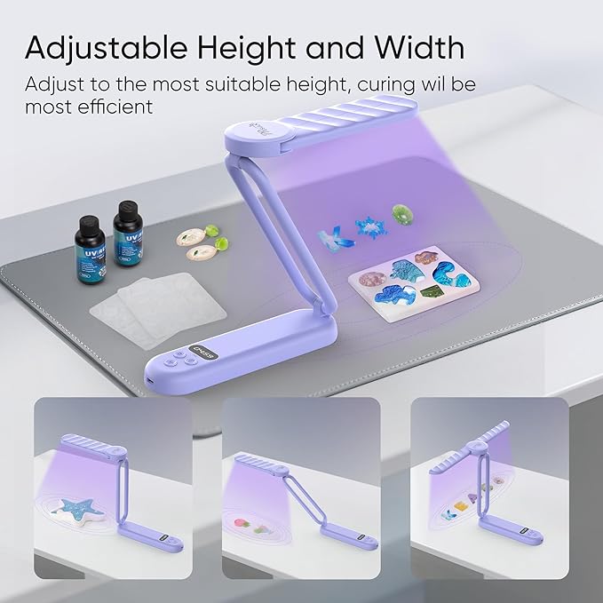 PPESULK Cordless UV Light for Resin Curing, 3000mAh Rechargeable Fast UV Light - Image 4