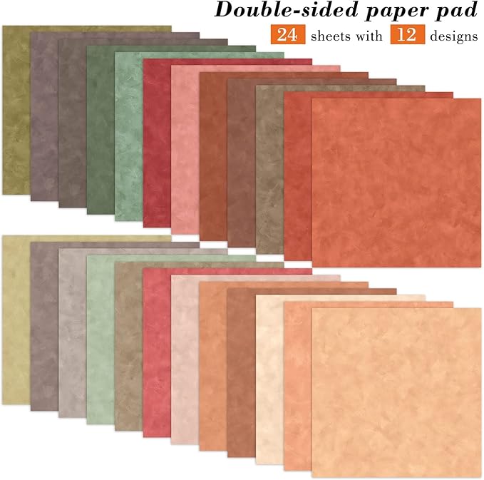 6x6 Inch Colorful Scrapbook Paper Pad- 24 Sheets Double Sided - Image 2