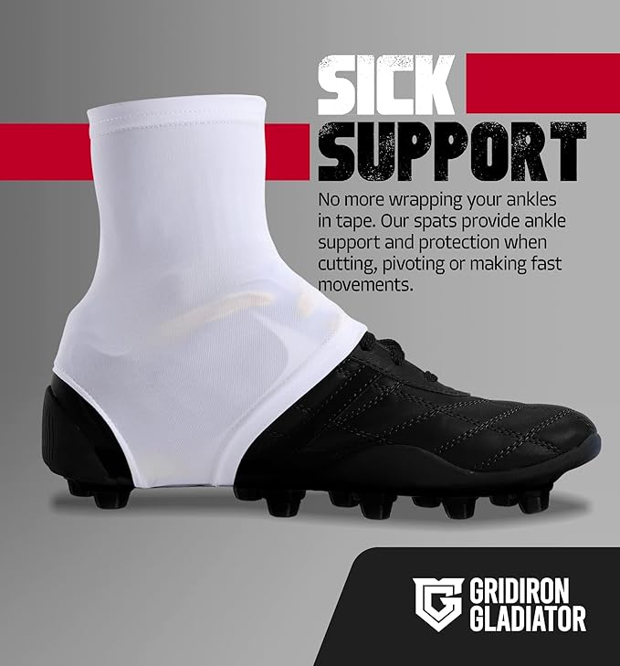 Gridiron Gladiator Cleat Covers - Football Spats - Football Cleat Cover - Cleat Spats for Soccer, Baseball & Softball