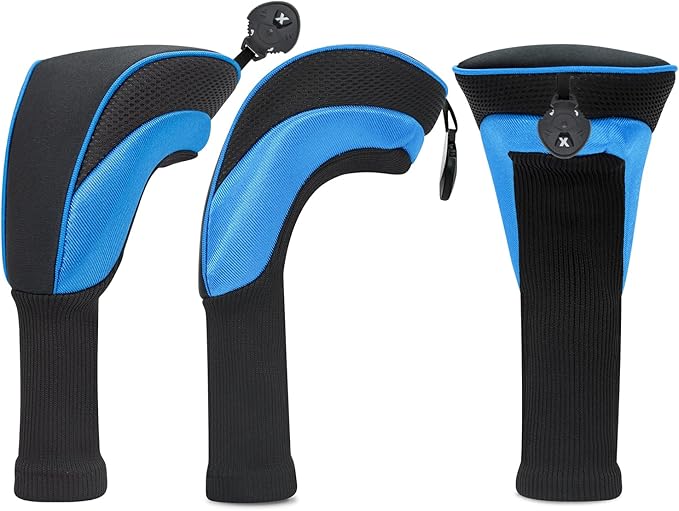 Wood Headcover Golf Club Covers Driver Headcovers Nylon Head Covers Designed to Fit All Woods - 3/4/5/6 Pack/Set Golf Accessories Suitable for Men and Women