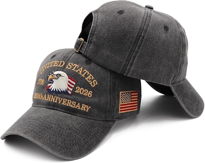 250 Anniversary USA Hat 250th Anniversary USA Baseball Cap | Eagle Embroidered Patriotic Hat for Men & Women