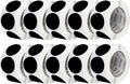 Perco Black 3-Inch Perforated Circle Dot Sticker Labels — 10 Rolls, 000 Round by Perco