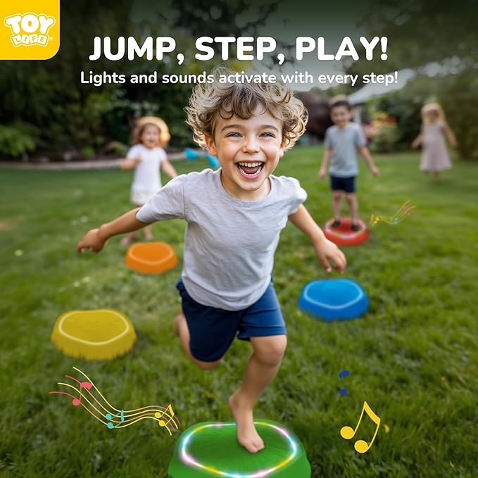 TOY Life 5 Pcs Light Up Musical Balance Stepping Stone - Image 2