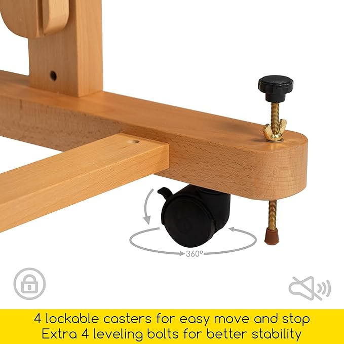 MEEDEN Enlarged Heavy-Duty H-Frame Easel: Artist Solid Beech Wooden Studio Easel - Image 6