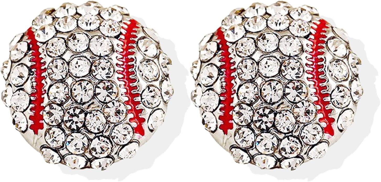 Baseball Earrings for Women Baseball Mom Accessories Essentials Game Day Fan Gifts Lightweight Sports Stud Earrings Jewelry Game Day Shirts Women