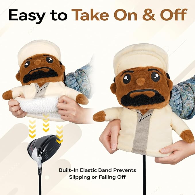Funny Driver Headcover, Creative Plush Golf Driver Head Covers Fits Standard 460CC Driver Head, Unique Golf Gift & Accessories for Men and Women