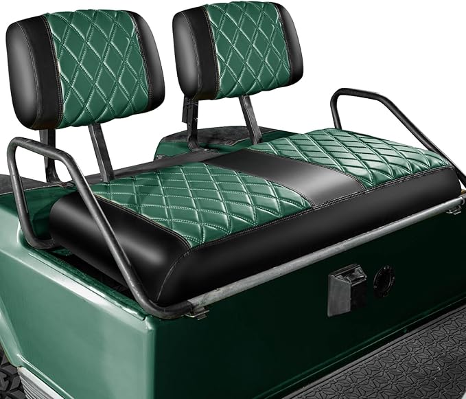 NOKINS Golf Cart Seat Covers Fit Club Car DS Pre-2000 OEM Standard Seat Cushion, Golf Cart Vinyl Diamond Front Seat Covers, Soft/Scratch-Resistant/No Stapler Needed