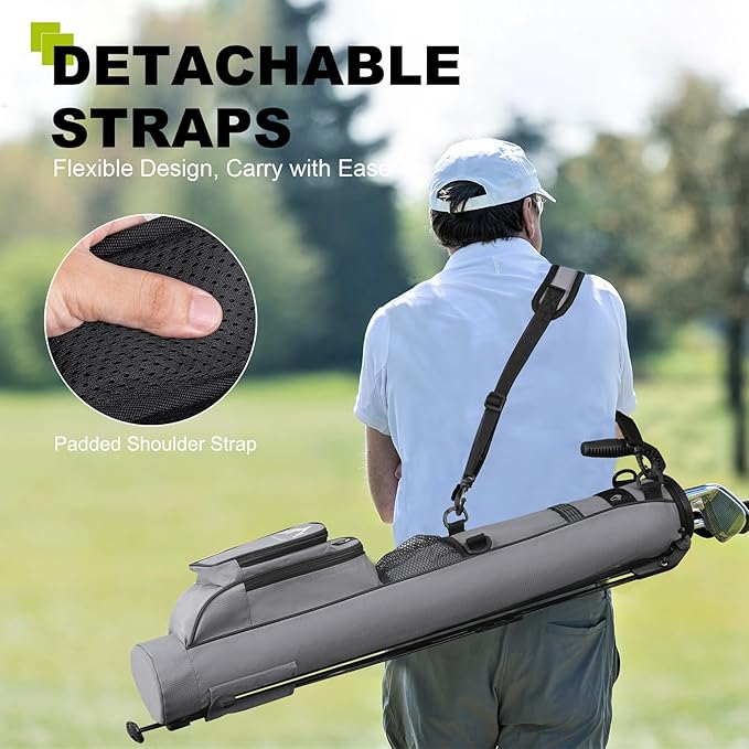 UNIHIMAL Golf Lightweight Stand Carry Bag– Easy to Carry and Durable Pitch n Putt Golf Bag for The Driving Range, Par 3 and Executive Courses–31.5 inches Tall