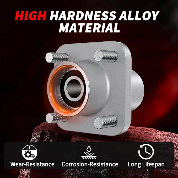 Golf Cart Front Wheel Hub Assembly for Club Car DS & Precedent 2003-Up, Club Car Front Wheel Bearing Hubs with Dust Cover, OEM# 102357701, 2PCS