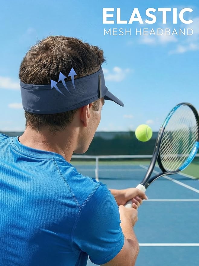 Sun Visor Hat for Women & Men UV Protection Lightweight Foldable Summer Sports for Running Tennis Golf Pickleball