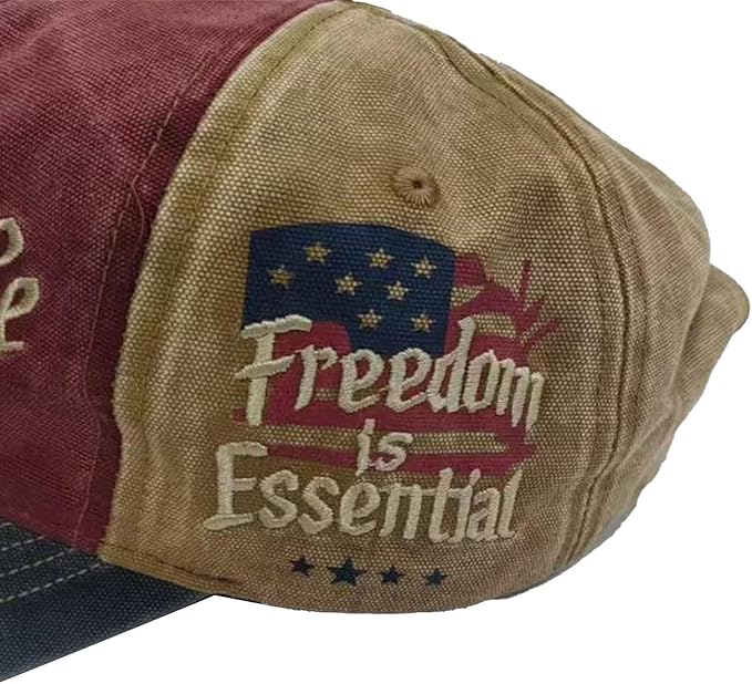 250 Years American Revolution Anniversary Cap, Adjustable Machine Embroidered Canvas Baseball Cap，Perfect for Independence Day & Patriotic Events