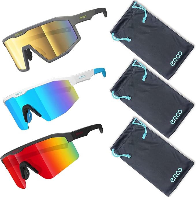 Eazyrun Youth Kids Polarized Sports Sunglasses for Age 8-12 Softball Baseball Cycling Glasses UV Protection for Girl Boy