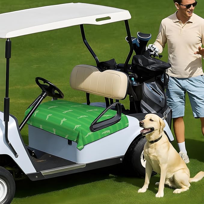 Golf Cart Seat Covers, Golf Cart Seat Towel Blanket for 2-Seat Golf Carts, Breathable Golf Cart Seat Cushions Golf Club Car Accessories 51'' x 31''