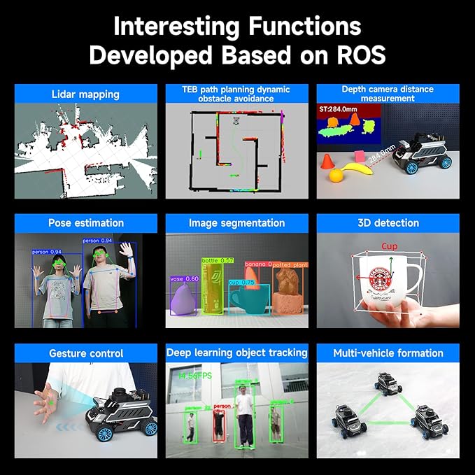 Yahboom ROS2 Robot Car Ackerman Steering Chassis, AI Visual Recognition - Image 5