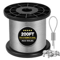316 Stainless Steel Cable, 200FT 1/32IN Wire Rope 7 * 7 Strand by Unknown