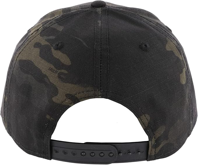 Jeep Officially Licensed Black Camo Hat | Structured Snapback Cap for Men | Ripstop Fabric