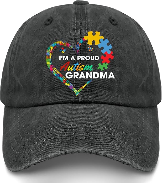 I'm a Pround Autism Uncle Baseball Cap for Mens Fashion Washed Distressed Baseball Caps