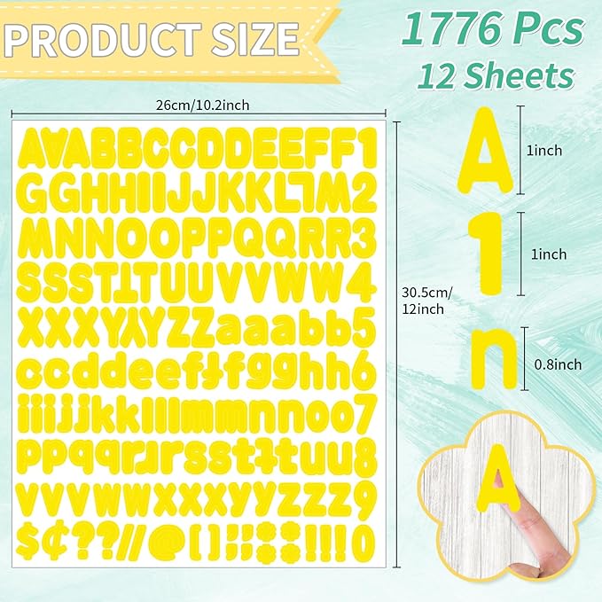 Alphabet Stickers, Self-Adhesive Vinyl - Image 2