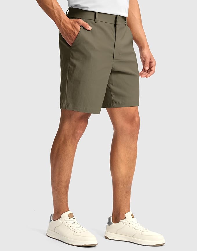 G Gradual Men's Golf Dress Shorts 5"/ 7"/ 9" Stretch Casual Work Flat Front Shorts for Men with 3 Pockets Quick Dry